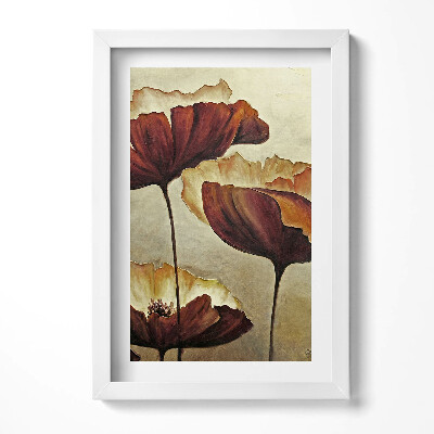 Tablou living cu rama decorativ Maci pictați