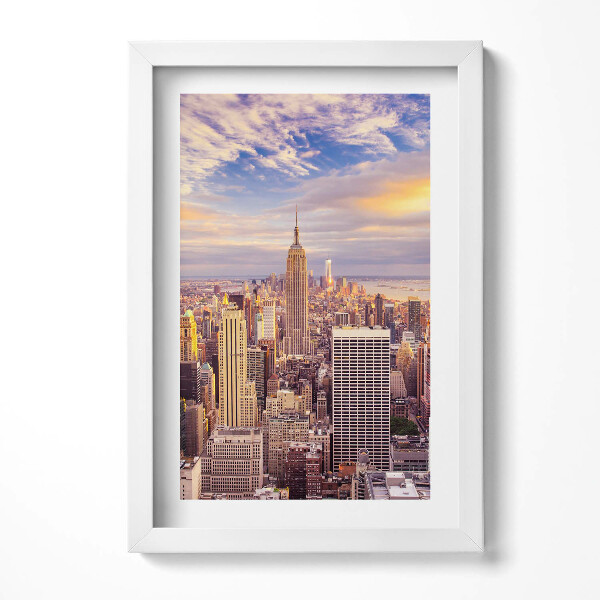Tablou rama decorativ Apus de soare New York