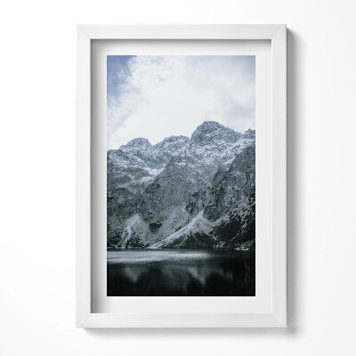 Tablou rama decorativ Morskie Oko iarna Munții Tatra