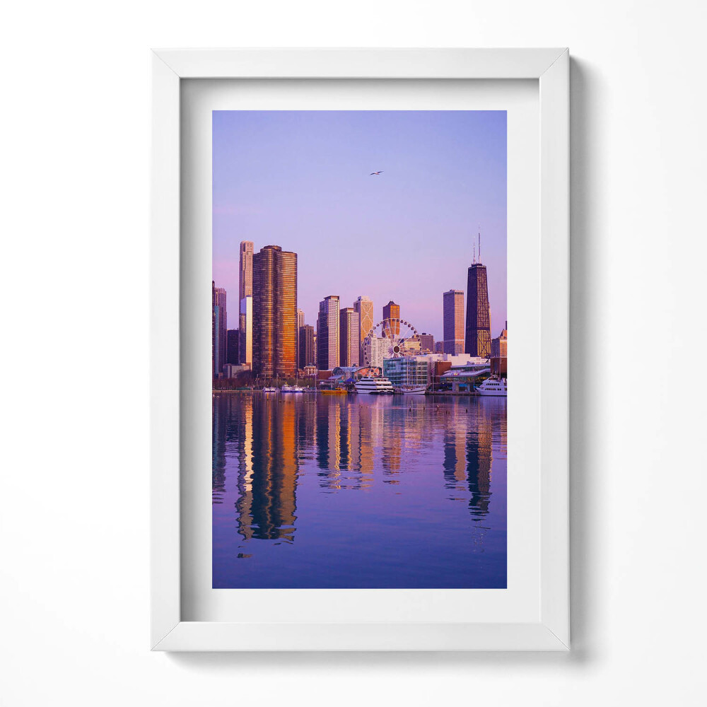 Tablou living cu rama decorativ Vedere a zgârie-norilor din SUA