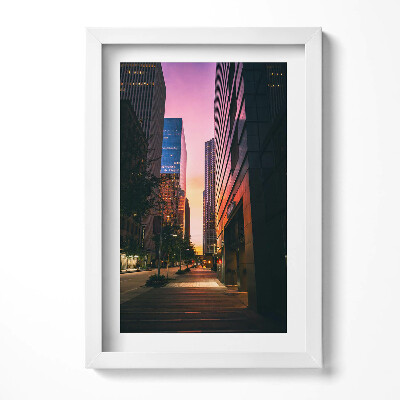 Tablou living cu rama decorativ Stradă goală în Houston