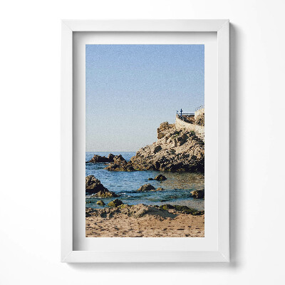 Tablou living cu rama decorativ Plajă pe Costa Brava