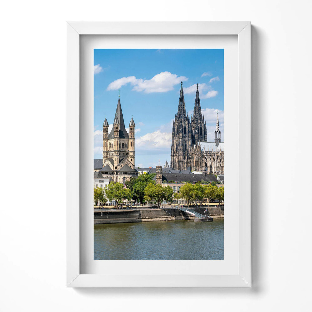 Tablou living cu rama decorativ Panorama din Köln