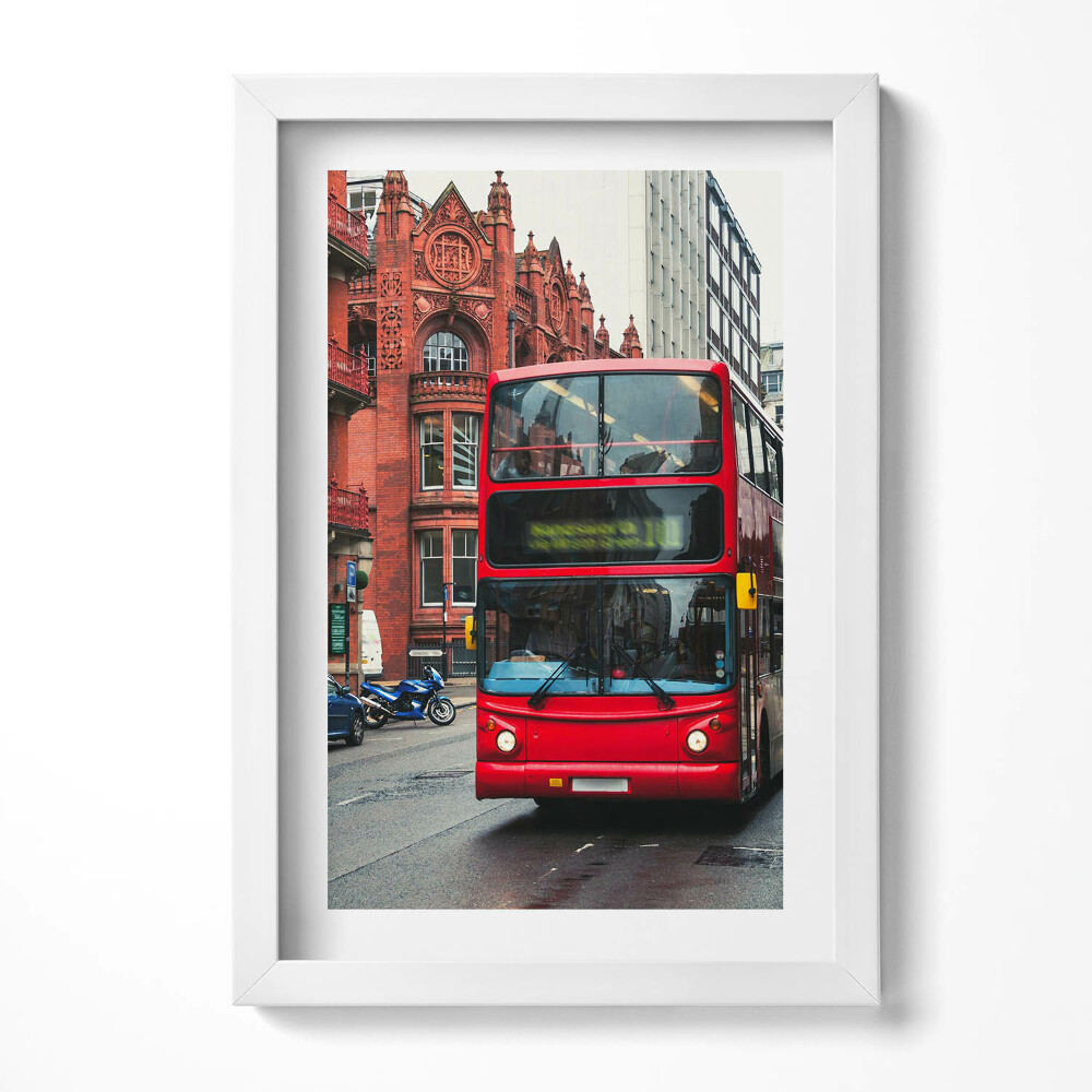 Tablou rama decorativ Autobuz în Birmingham, Marea Britanie