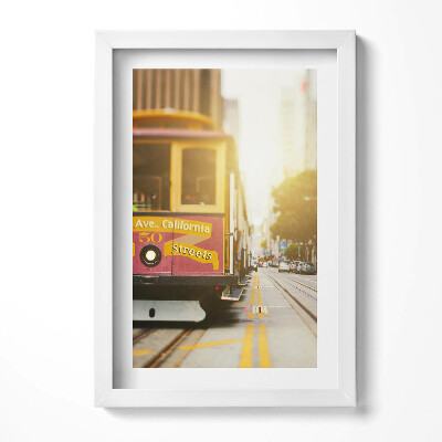 Tablou living cu rama decorativ Tramvaiul din San Francisco