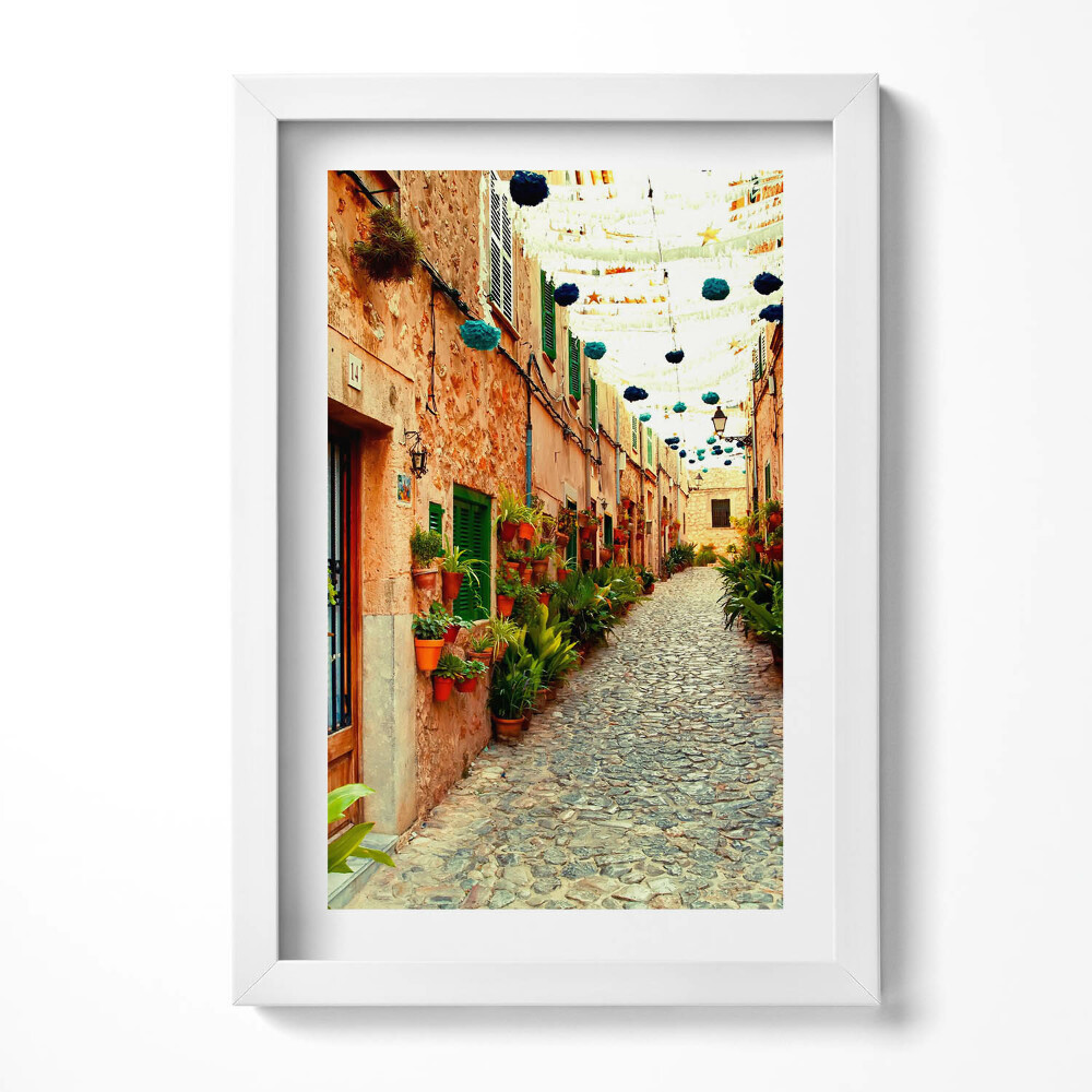 Tablou rama decorativ O stradă din satul Valldemossa