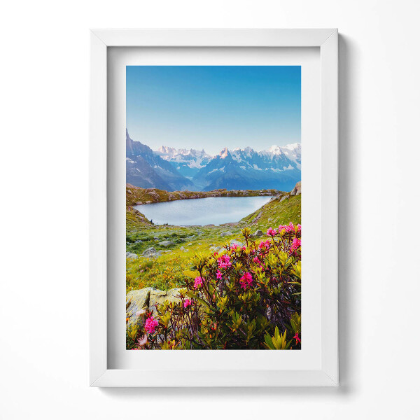 Tablou living cu rama decorativ Ghețarul Mont Blanc Chamonix