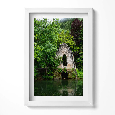 Tablou living cu rama decorativ Ruinele vechii capele din Chamonix, Franța