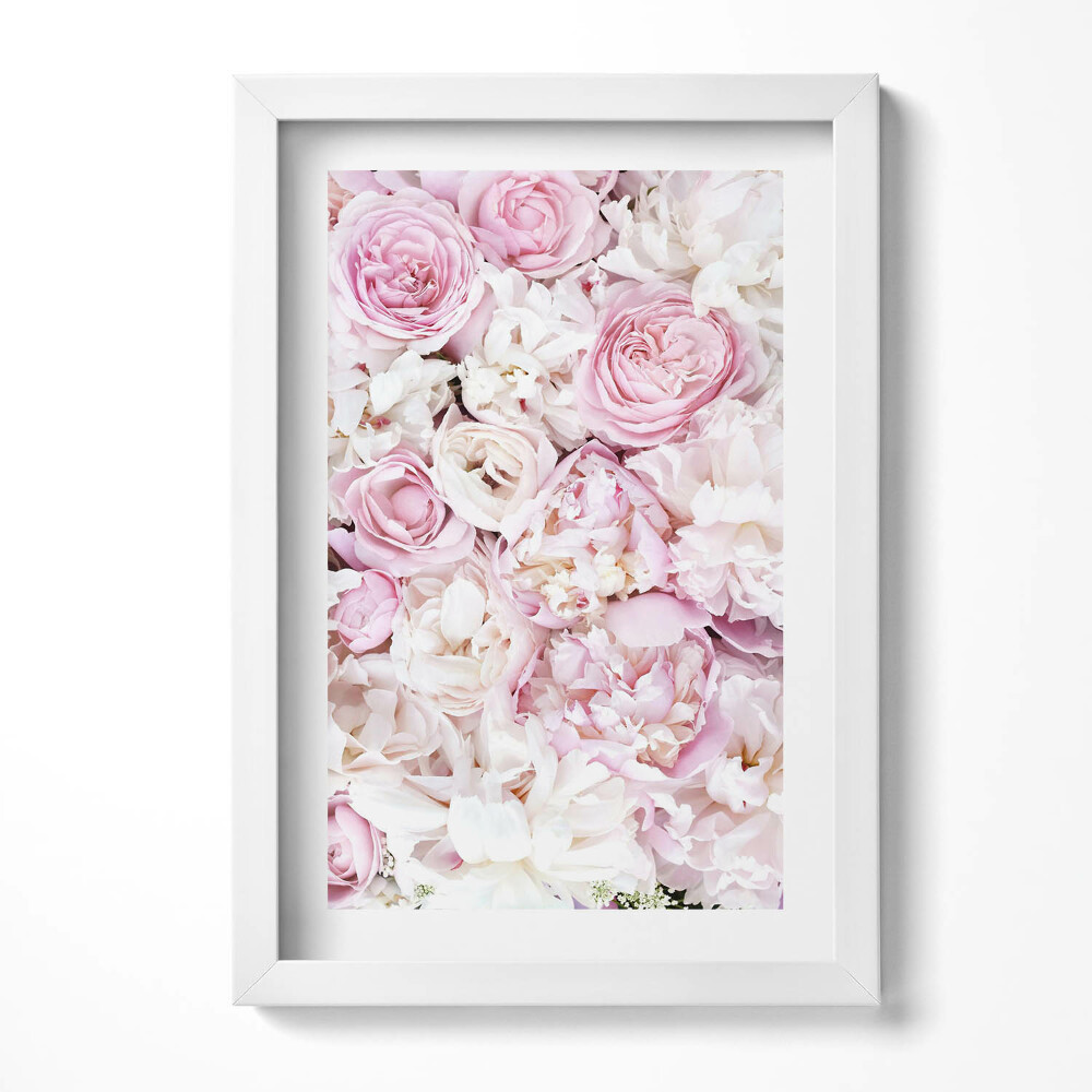 Tablou living cu rama decorativ Flori decorative