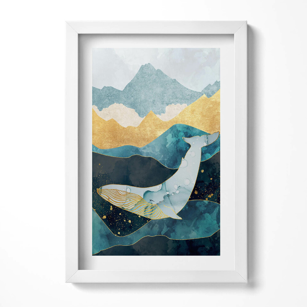 Tablou rama decorativ Balenă abstractă