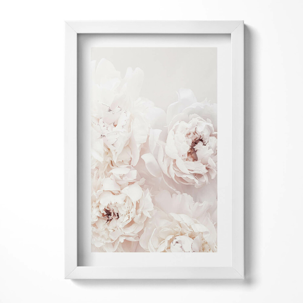 Tablou living cu rama decorativ Flori de bujor