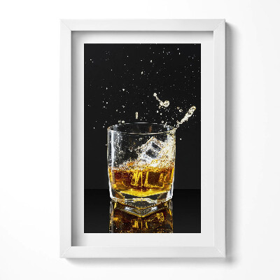 Tablou living cu rama decorativ Un pahar de whisky