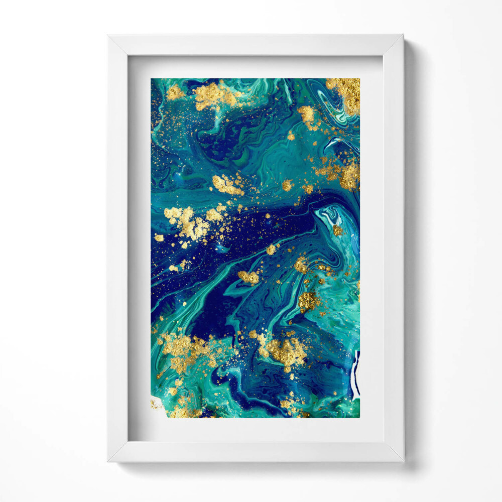 Tablou rama decorativ Abstracție cu aur