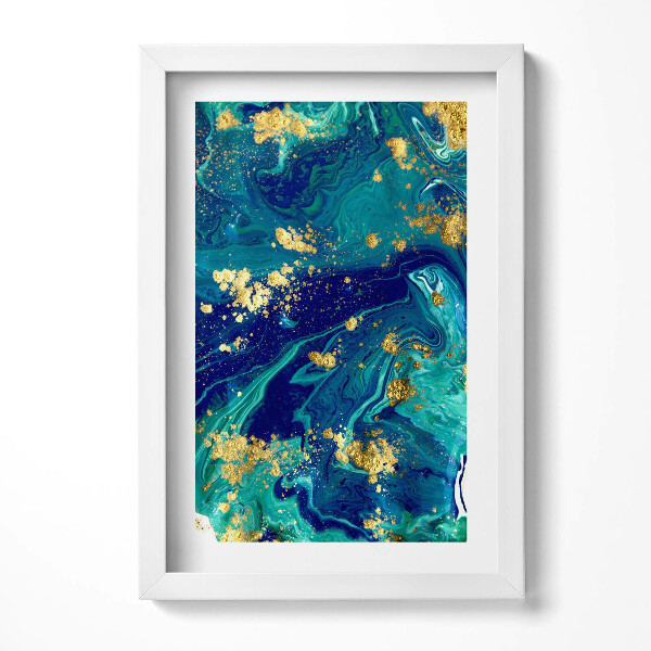 Tablou rama decorativ Abstracție cu aur
