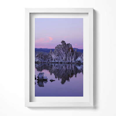 Tablou rama decorativ Reflexia rocilor în apă