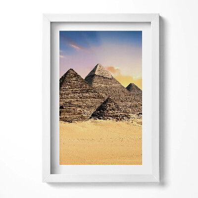 Tablou living cu rama decorativ Piramide egiptene în deșert