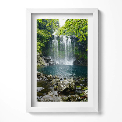 Tablou rama decorativ Cascadă și râu printre copaci