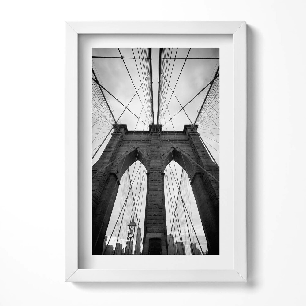 Tablou living cu rama decorativ Podul Brooklyn