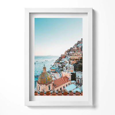 Tablou living cu rama decorativ Positano, Coasta Amalfi, Italia