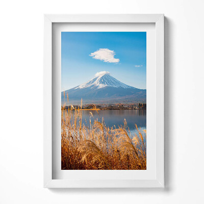 Tablou living cu rama decorativ Peisaj Muntele Fuji Japonia