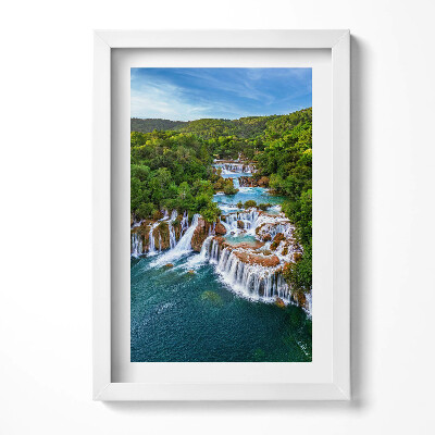 Tablou rama decorativ Cascade și râul Krka, Croația