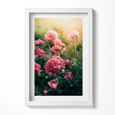 Tablou rama decorativ Flori roz în pajiște