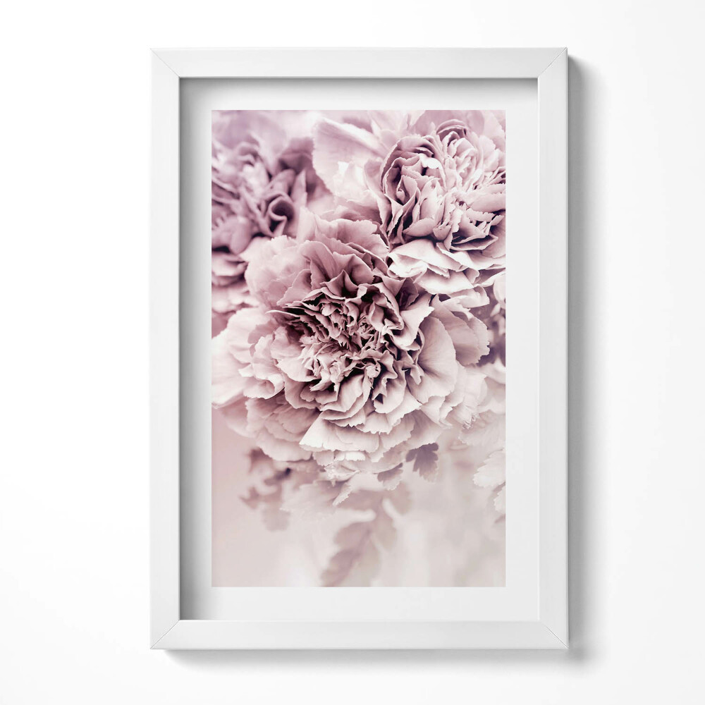 Tablou rama decorativ Petale de bujor roz pal