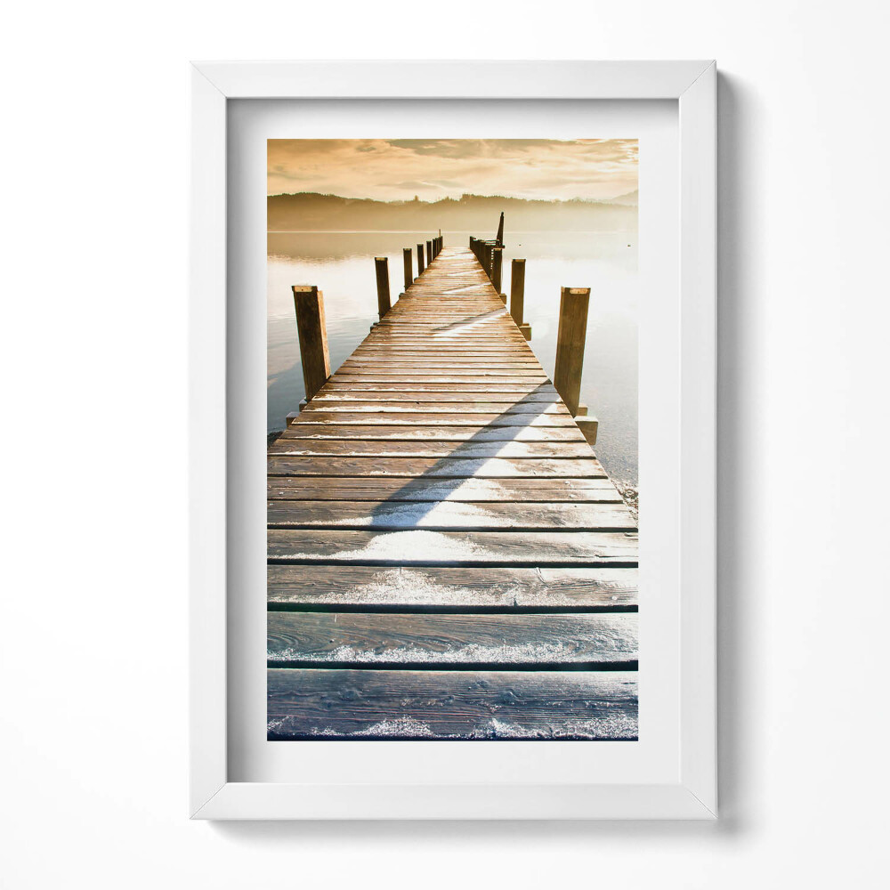 Tablou rama decorativ Debarcader din lemn deasupra apei
