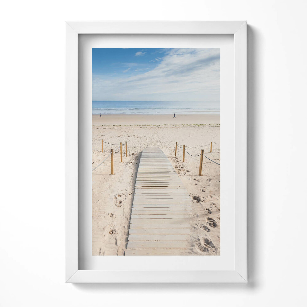 Tablou rama decorativ Cale de lemn pe nisip