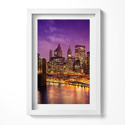 Tablou rama decorativ Luminile orașului seara