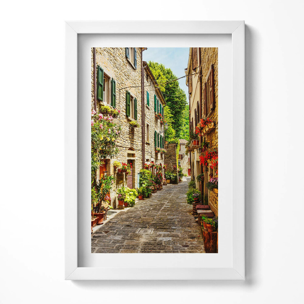 Tablou living cu rama decorativ O stradă pitorească a orașului