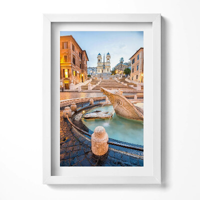 Tablou living cu rama decorativ Fântână în oraș