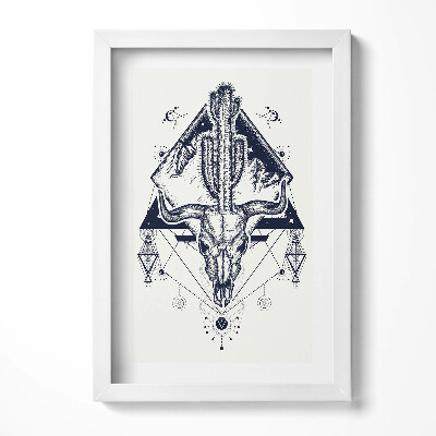 Tablou rama decorativ Model geometric de craniu de animal