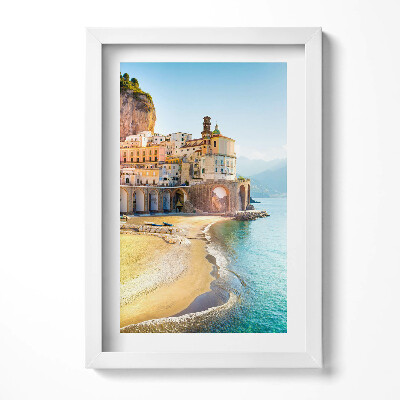 Tablou living cu rama decorativ Coastă cu plajă și mare Italia