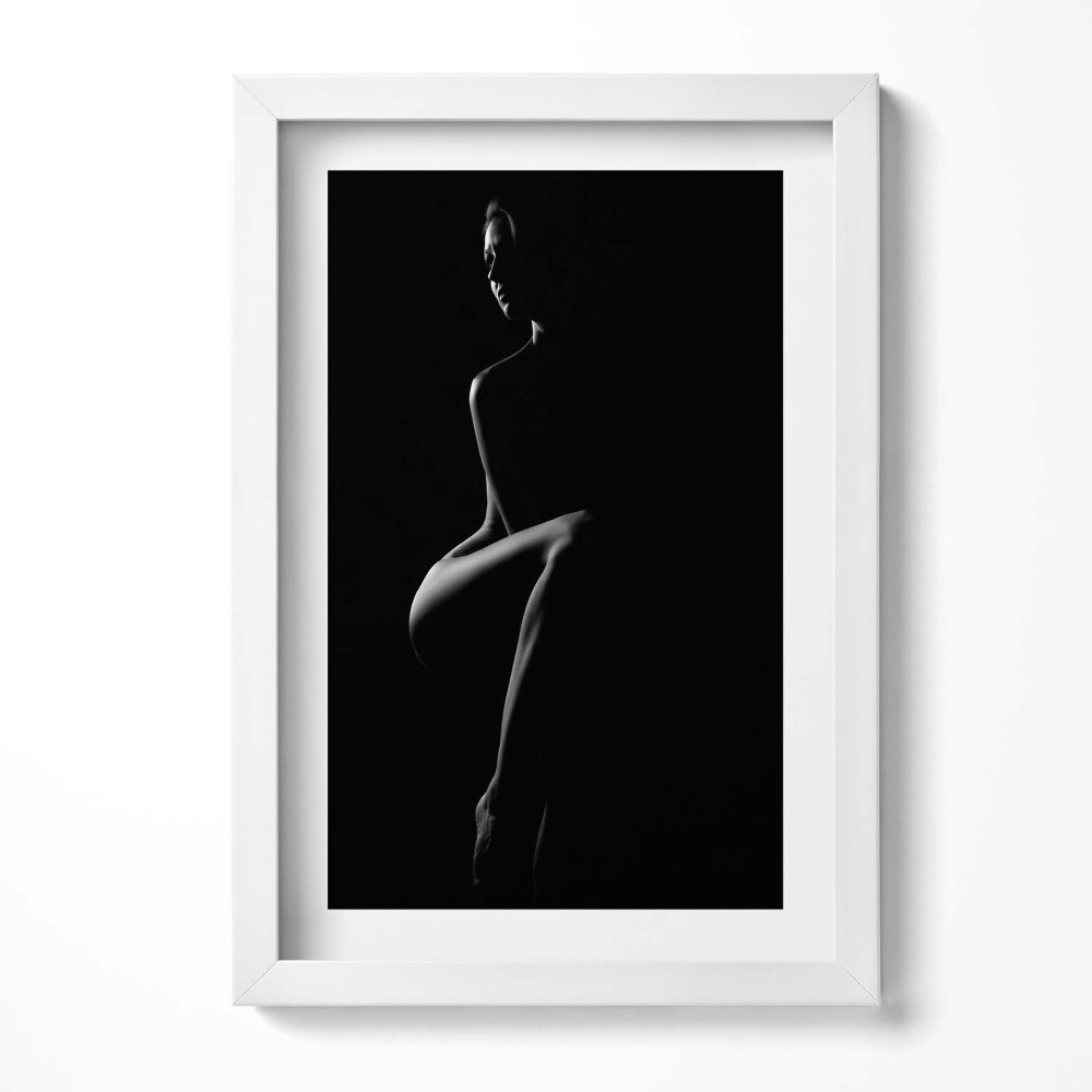 Tablou living cu rama decorativ Un portret subtil al corpului unei femei goale