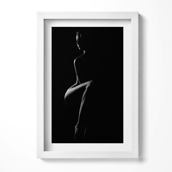 Tablou living cu rama decorativ Un portret subtil al corpului unei femei goale