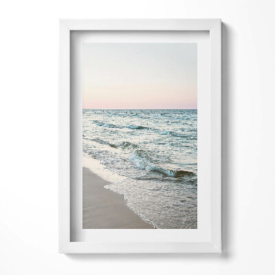 Tablou living cu rama decorativ Peisaj romantic al valurilor mării