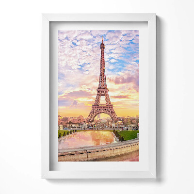 Tablou living cu rama decorativ Vedere romantică a Turnului Eiffel din Paris