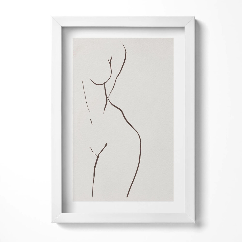 Tablou rama decorativ Siluetă feminină liniară