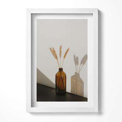 Tablou rama decorativ Vază boho cu știeturi de porumb