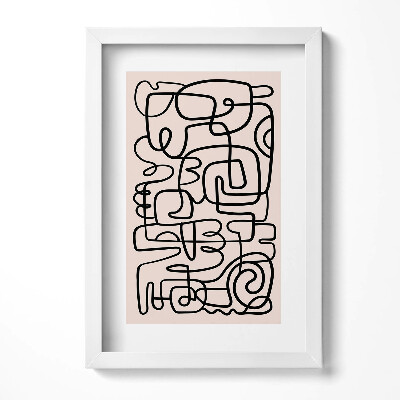 Tablou living cu rama decorativ Forme abstracte de artă