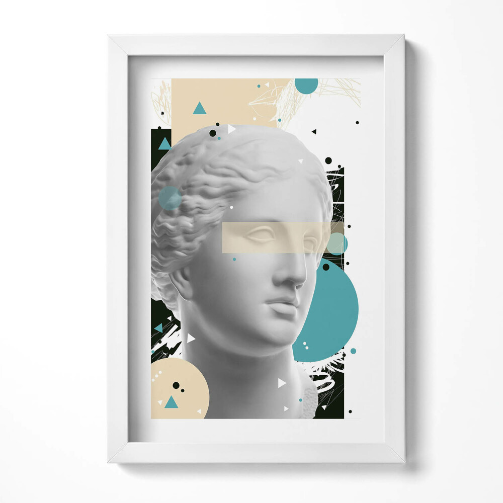 Tablou rama decorativ Portret abstract al unei sculpturi feminine antice