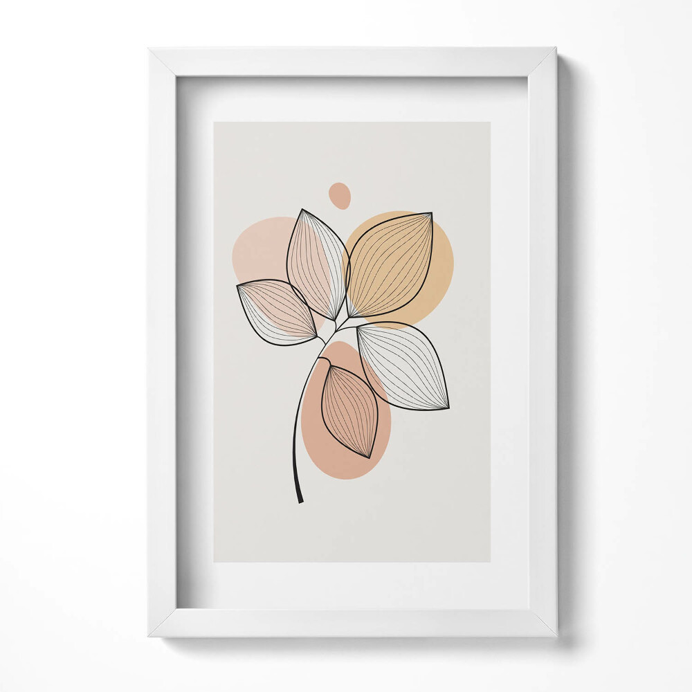 Tablou rama decorativ Plante abstracte boho