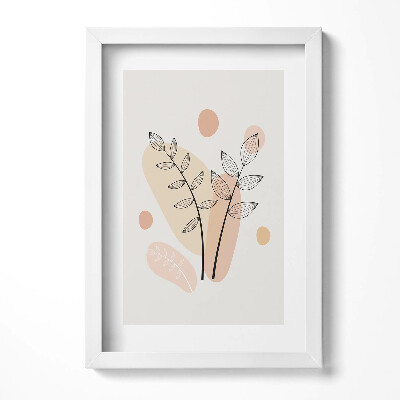 Tablou rama decorativ Plante abstracte boho