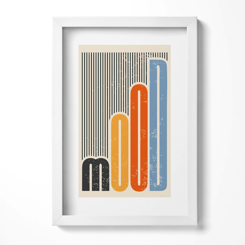 Tablou rama decorativ „Litere colorate moderniste «starea de spirit»”