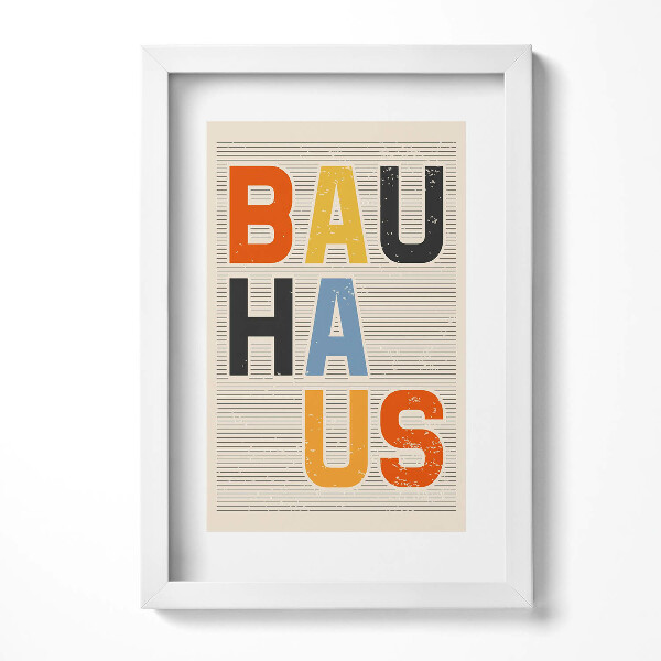 Tablou rama decorativ Litere colorate moderniste «bauhaus»