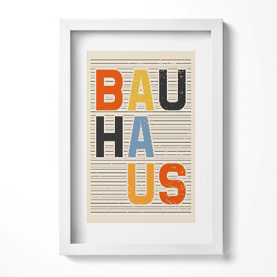 Tablou rama decorativ Litere colorate moderniste «bauhaus»