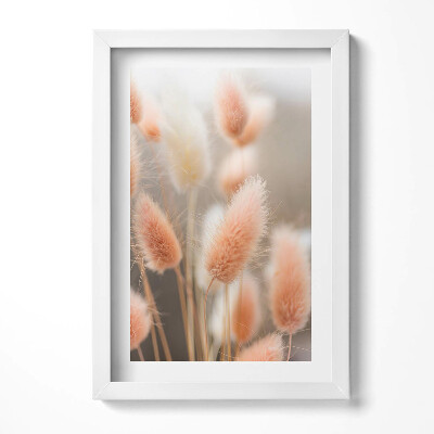 Tablou rama decorativ Ierburi boho pufoase și delicate