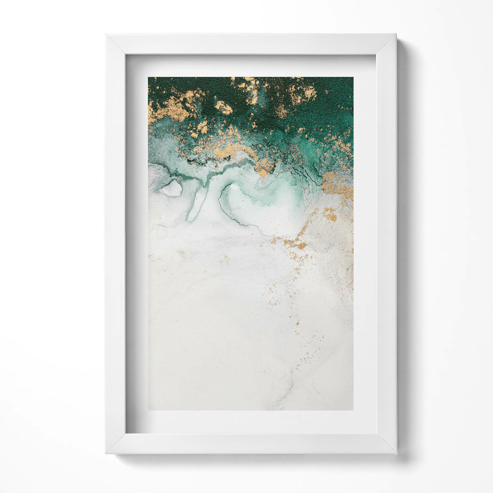 Tablou living cu rama decorativ Compoziție abstractă cu aur