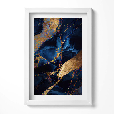 Tablou rama decorativ Textură abstractă de marmură și aur